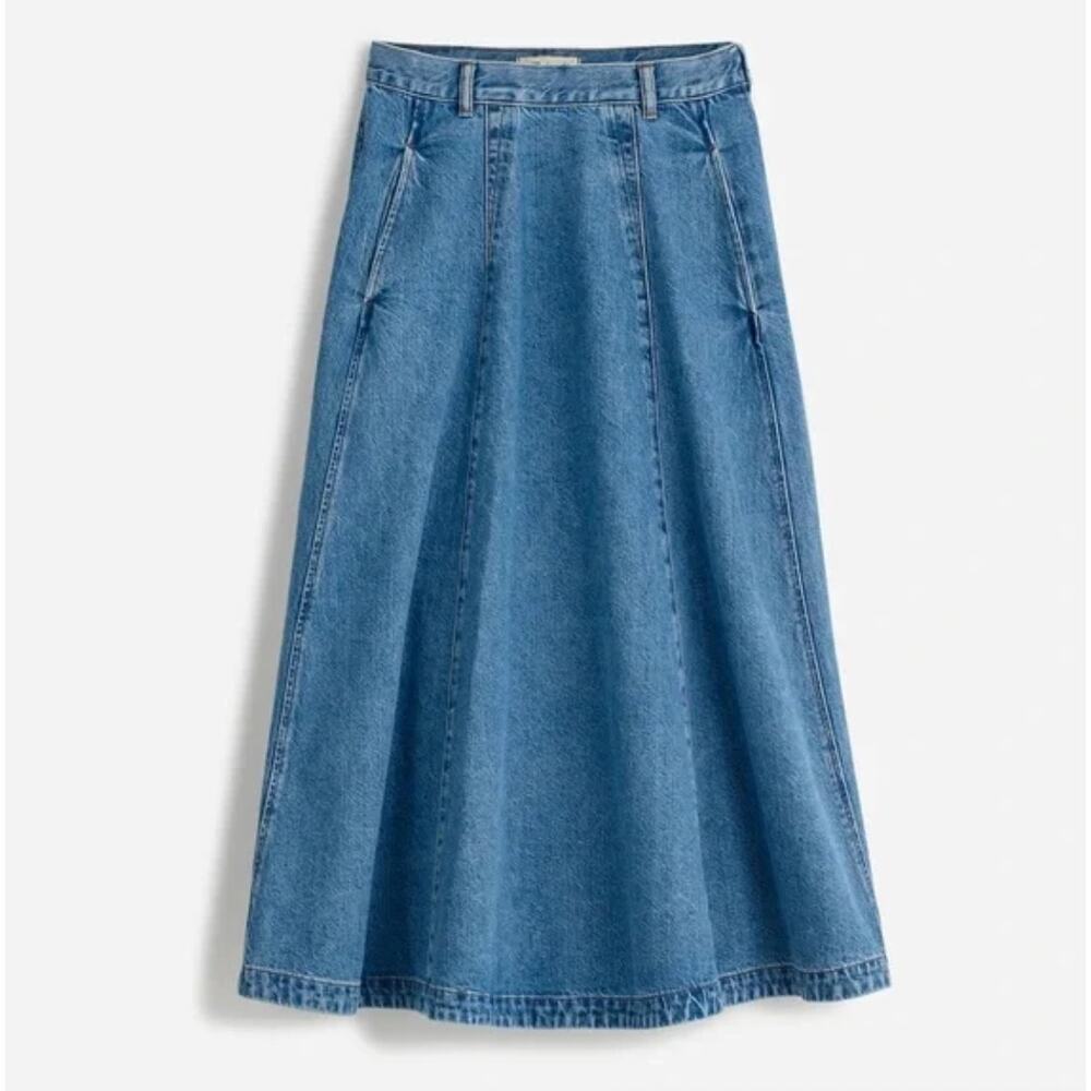 Madewell Blue Denim Midi Skirt - Picture 3 of 3